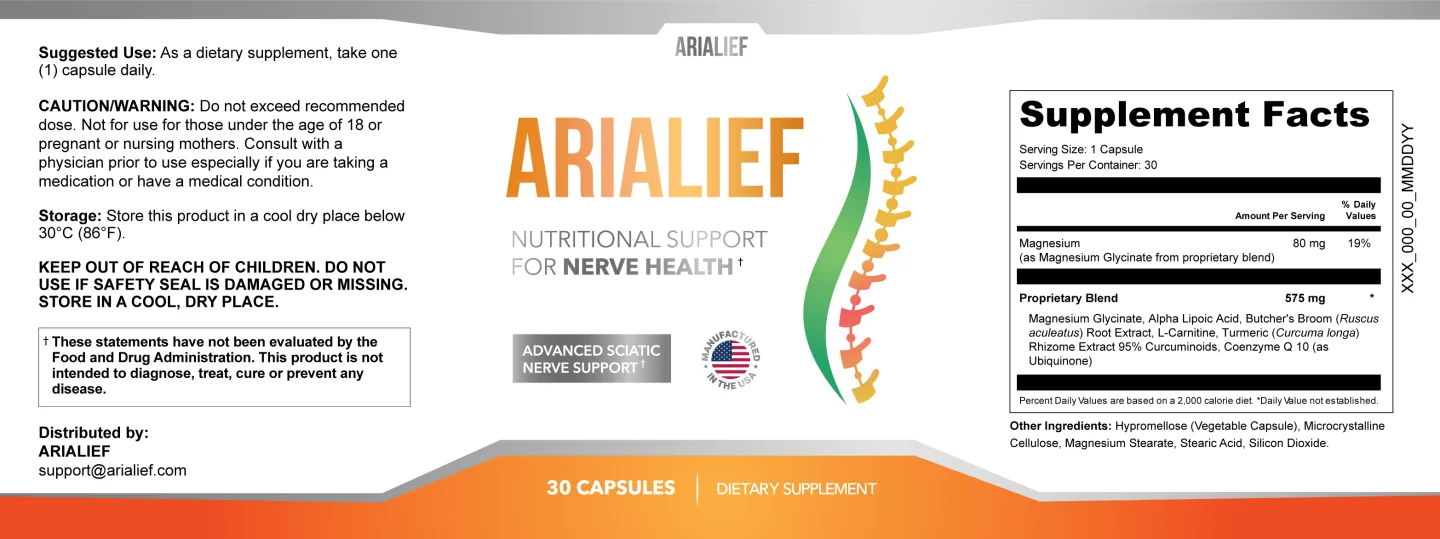 Arialief Product Label